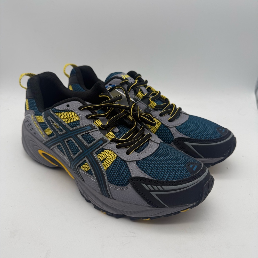 BRAND NEW 2014 ASICS Gel-Venture 4 T333N Mallard/Black/Yellow Sneakers Size 9